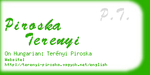 piroska terenyi business card