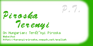 piroska terenyi business card